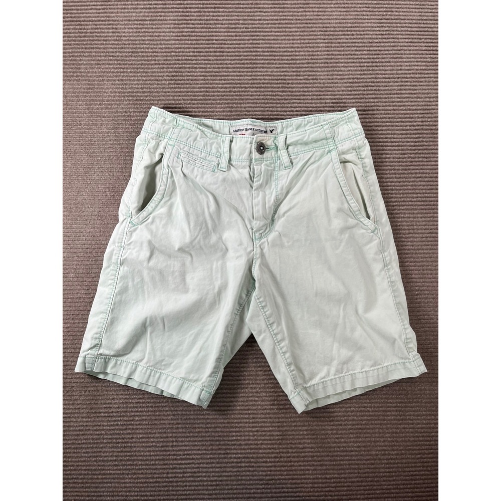 American Eagle Outfitters Prep Shorts Mens 28 Mint Green Cotton Chino